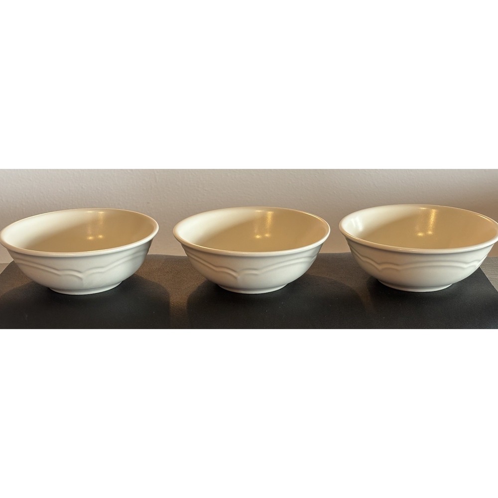 Vtg Set Of 3 PFALTZGRAFF Tea Rose Soup Cereal Bowls Gazebo USA No Decal Plain 6"